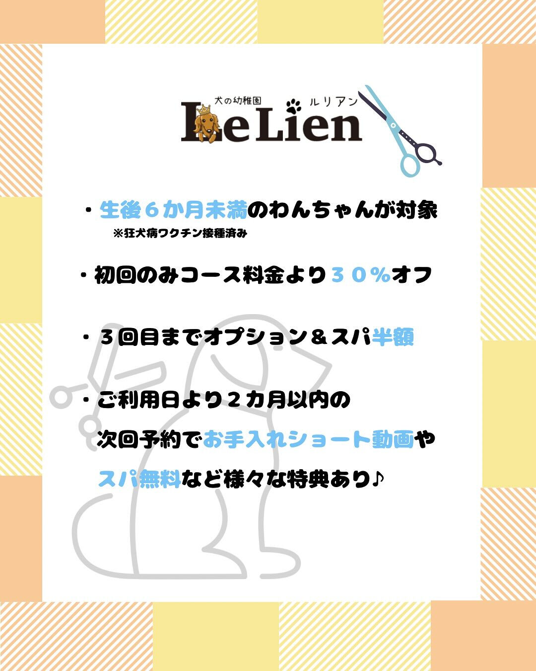 トリミングサービスからのお知らせです📢